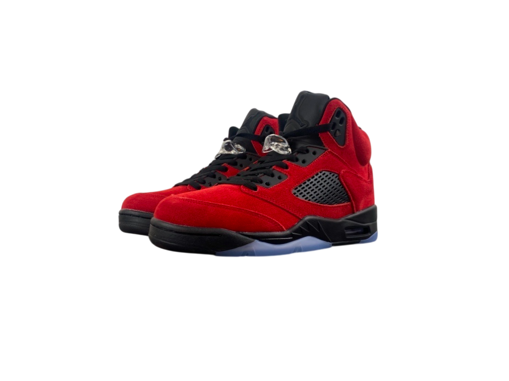 Minomog Air Jordan 5 Retro "Raging Bull" - Premium Red Suede Heritage High-Top Model
