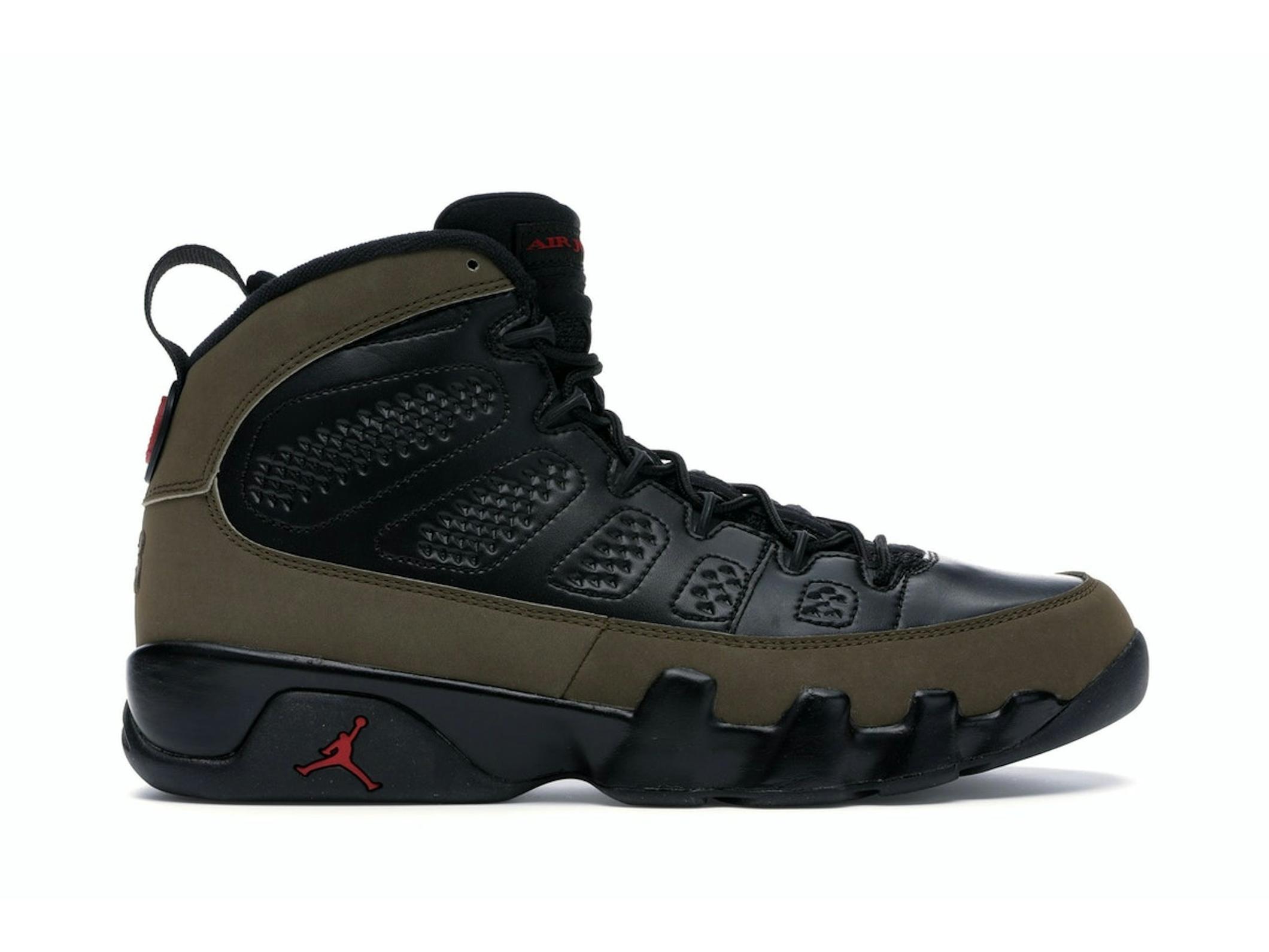 Minomog Jordan 9 Retro “Olive” 302370-020 | Black / Light Olive