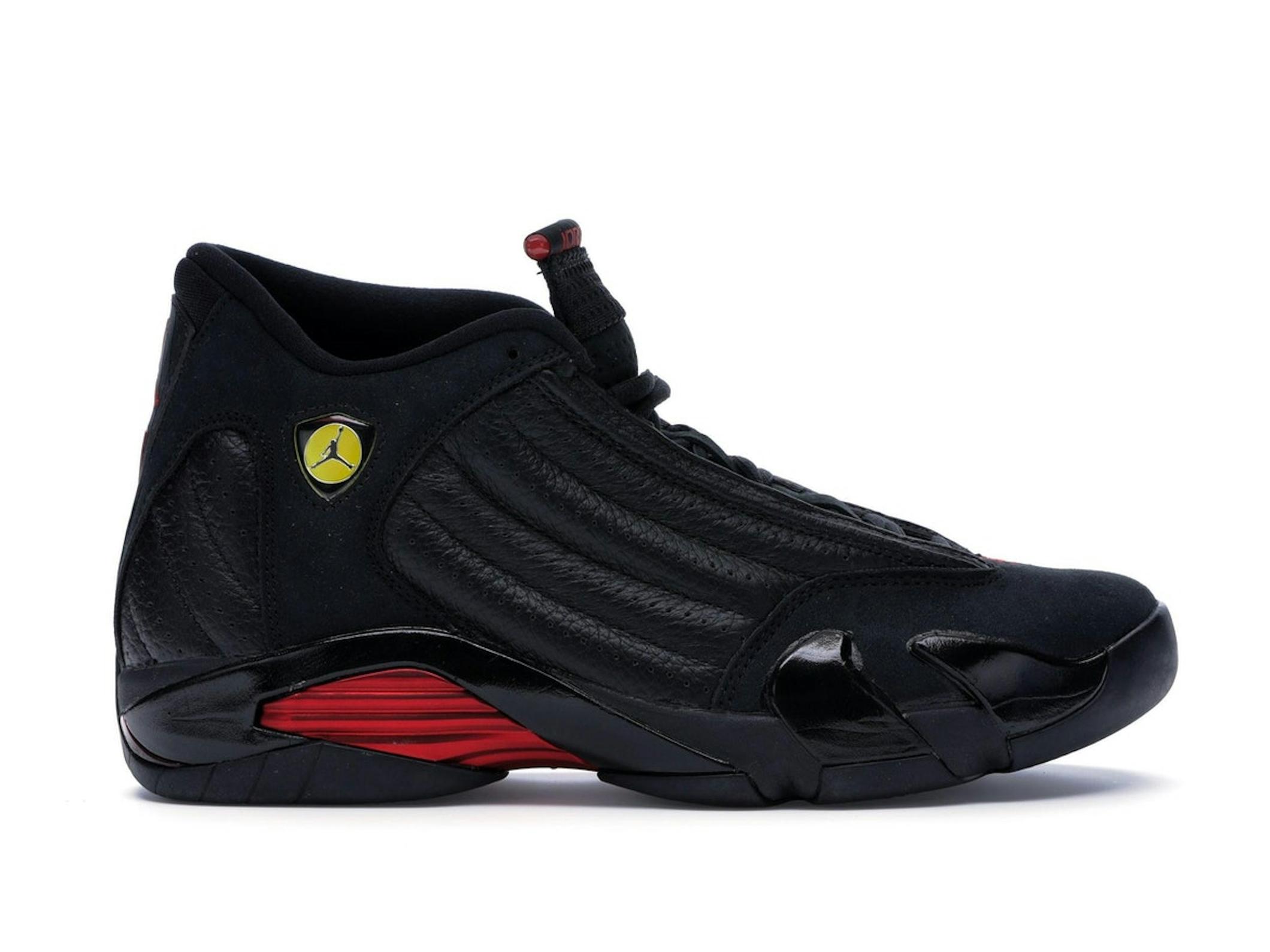 Minomog Jordan 14 Retro Last Shot 2018 Black Varsity Red Sneakers
