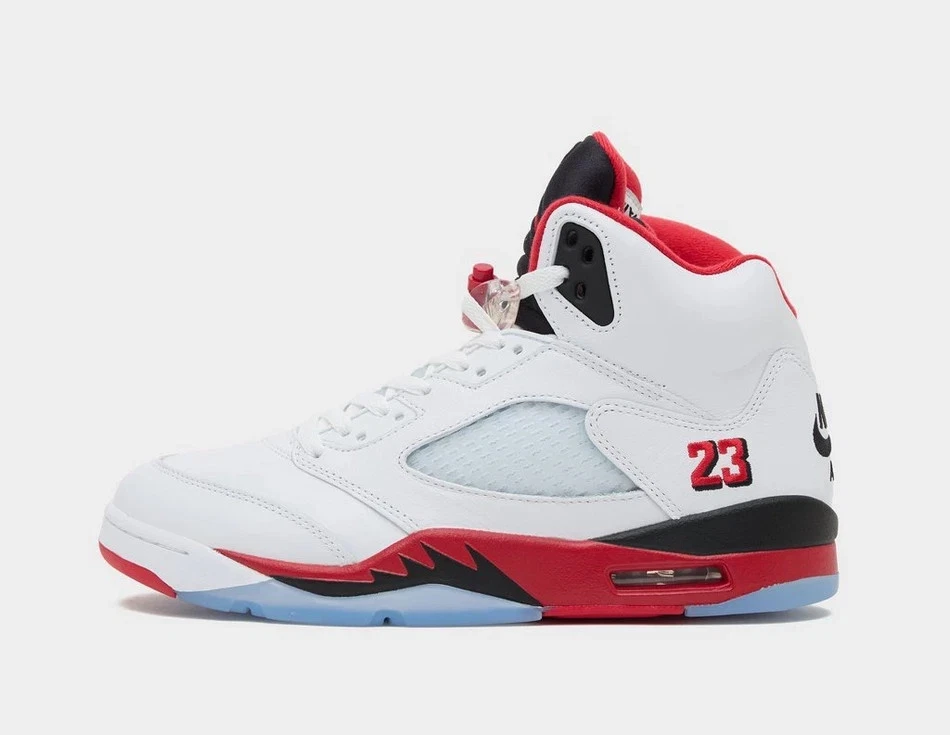 Minomog Air Jordan 5 Retro "Fire Red Black Tongue" - Classic High-Top