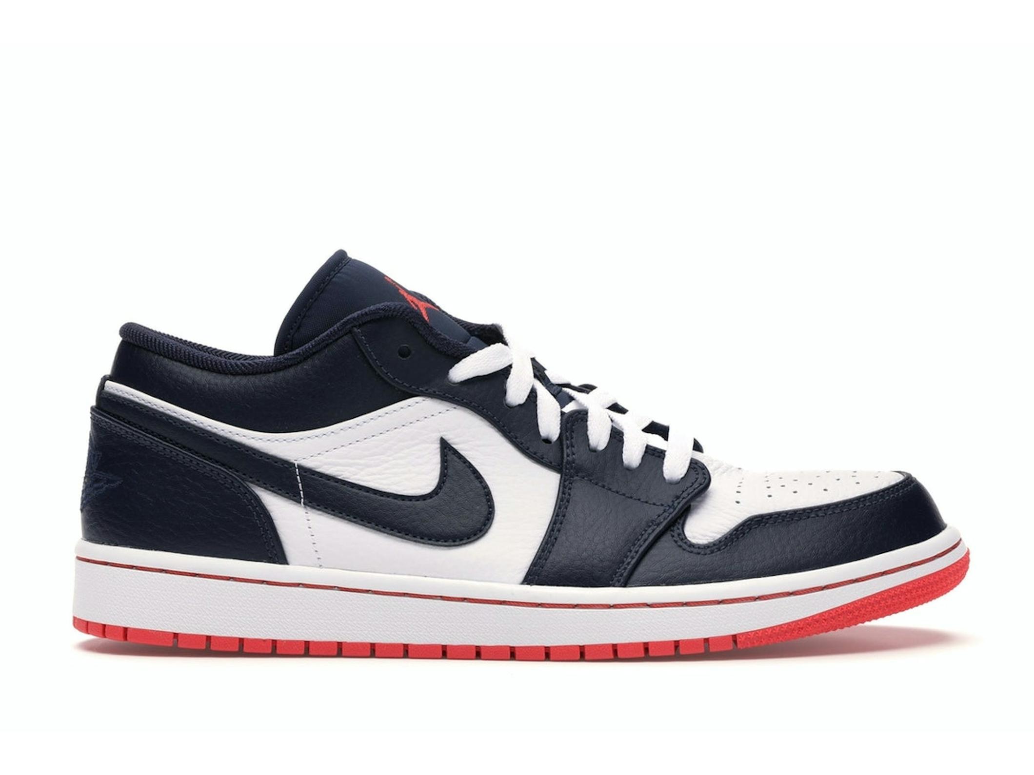 Minomog Jordan 1 Low “Obsidian Ember Glow” 553558-481 | Obsidian / Ember Glow / White