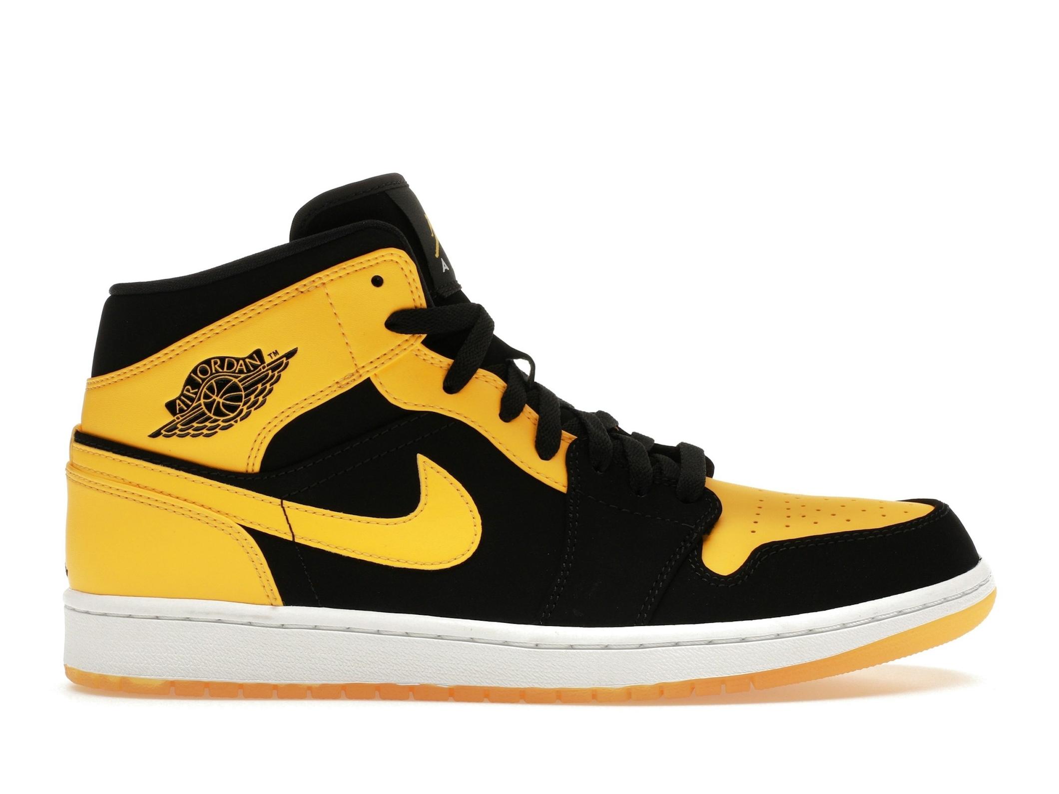Minomog Jordan 1 Retro Mid “New Love” 554724-035 | Black / Varsity Maize