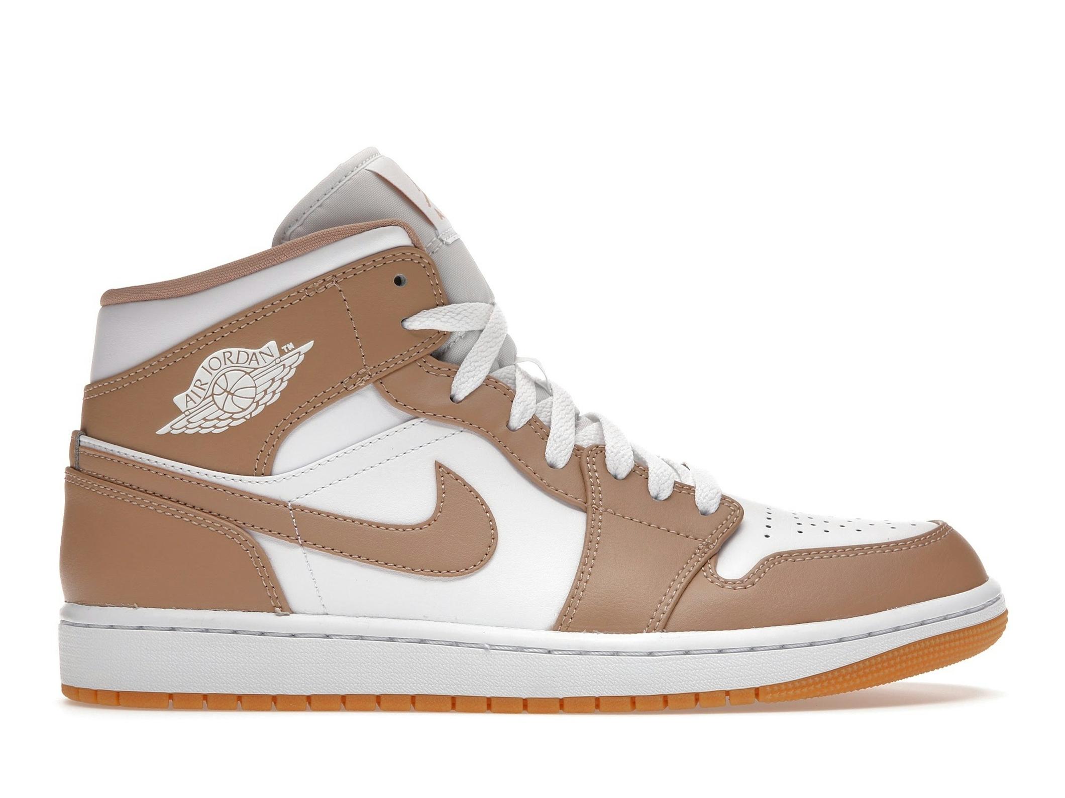 Jordan 1 Mid “Tan Gum” 554724-271 | Tan / White / Gum