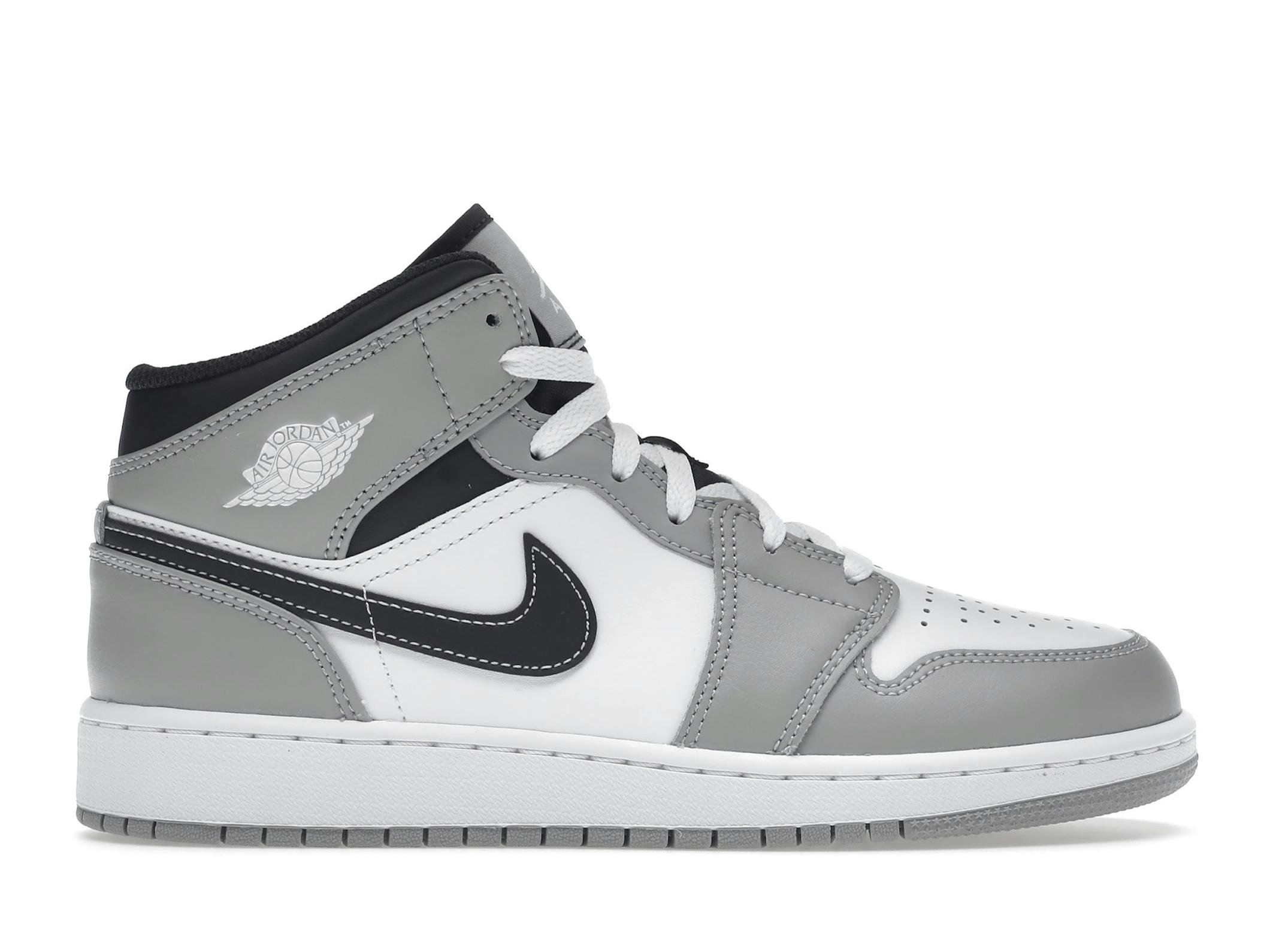 Minomog Jordan 1 Mid “Light Smoke Grey” GS | Grey / Black