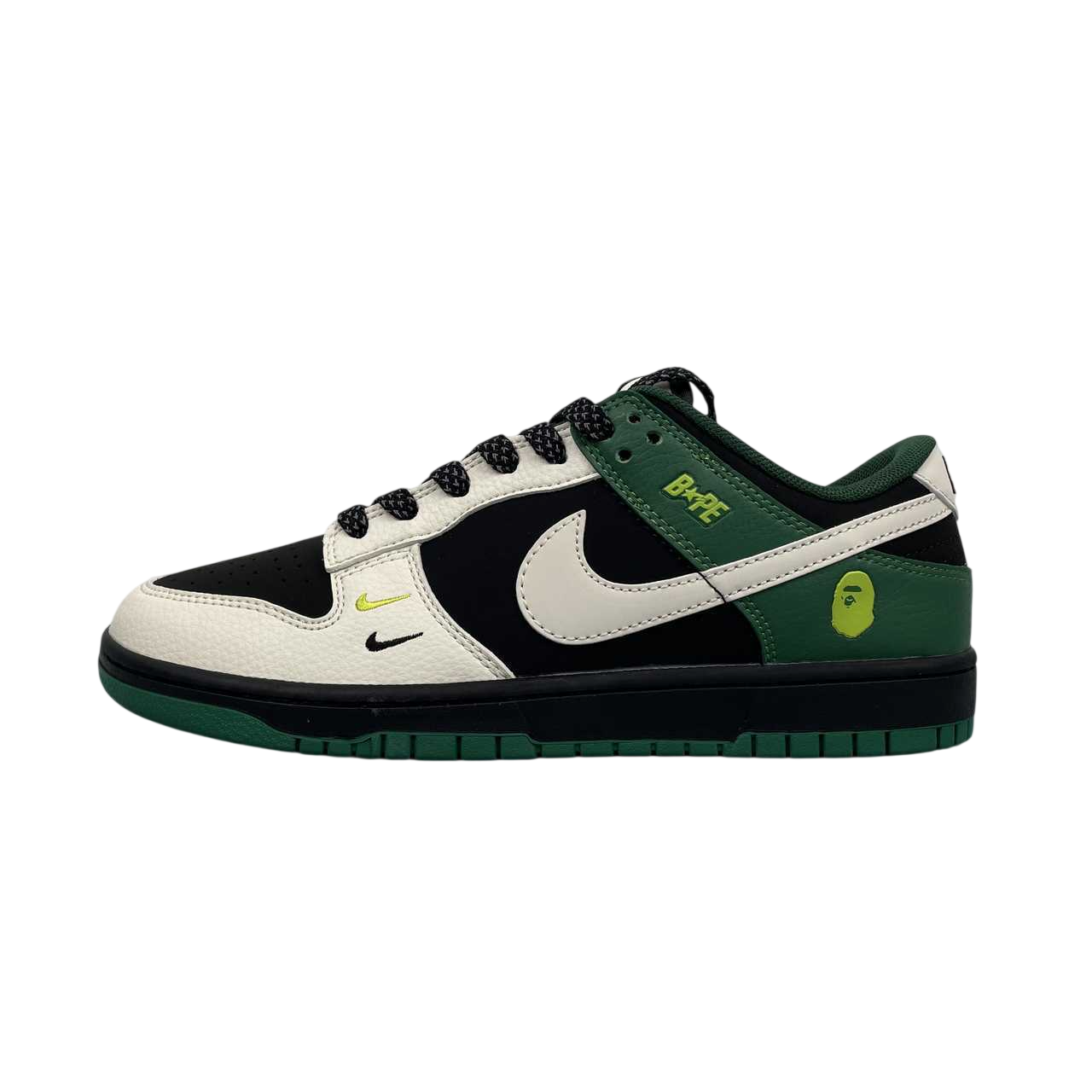 Minomog SB Dunk Low Collaboration Black Green Low-Top Sneakers – Street Style Comfort