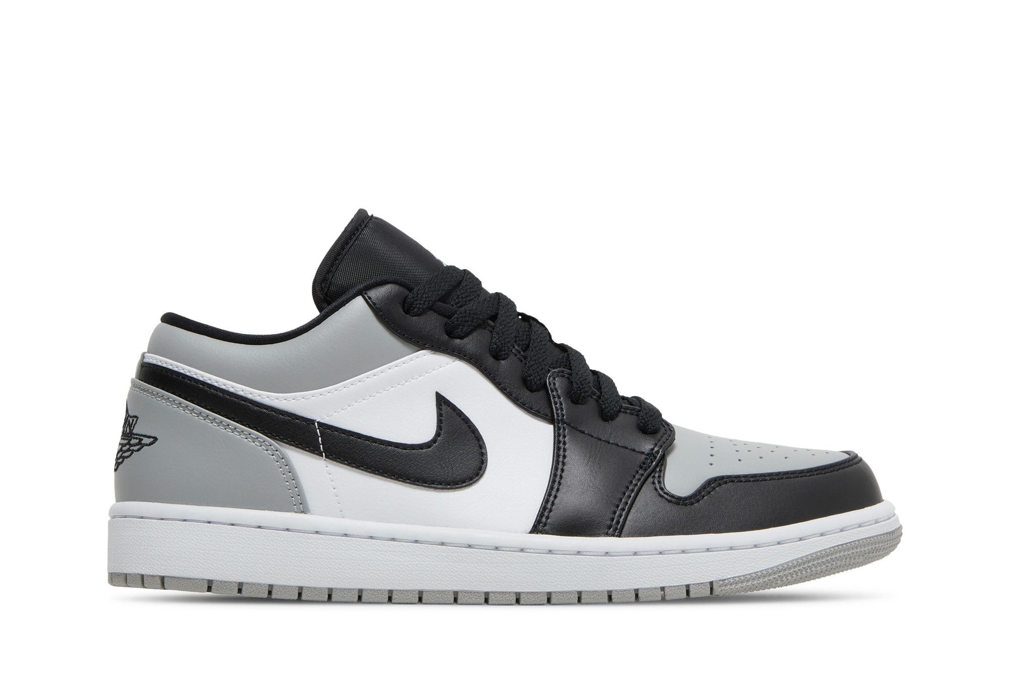 Minomog Jordan 1 Low Shadow Toe 553558-052 | Light Smoke Grey Black White Sneaker