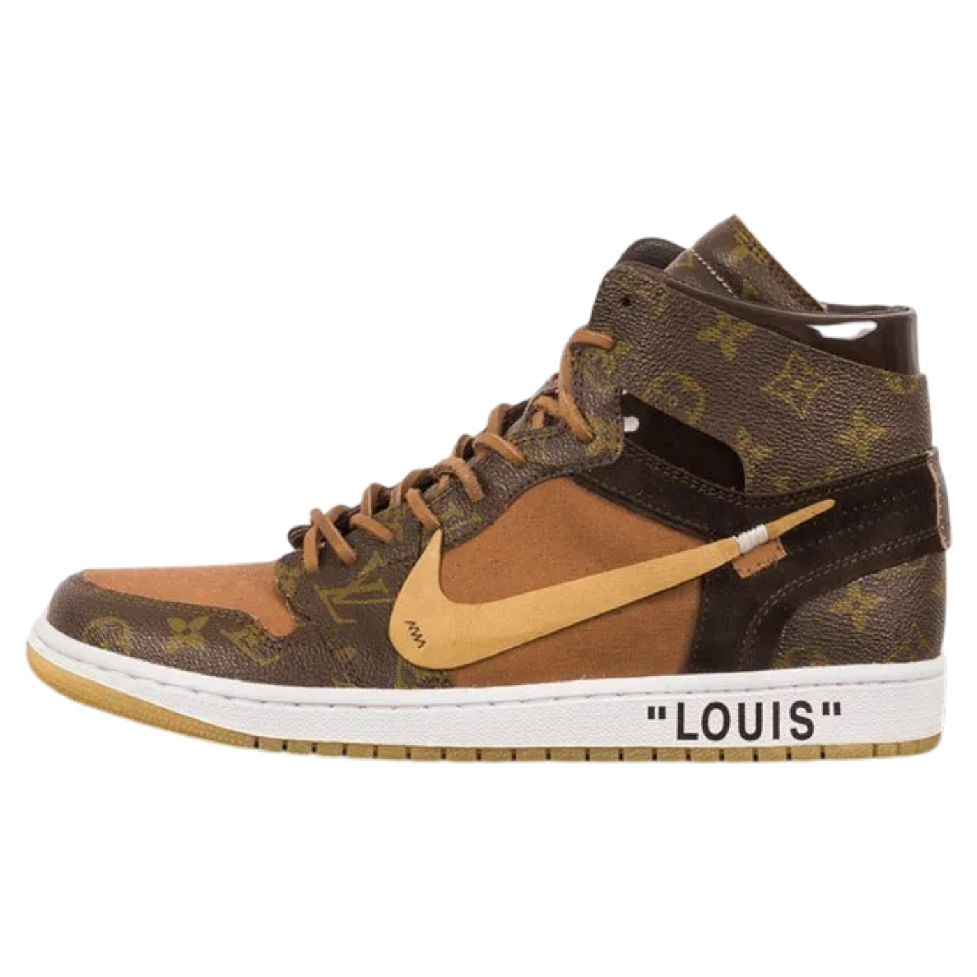 Minomog Air Jordan 1 x Off-White x LV High Top Lifestyle Sneakers