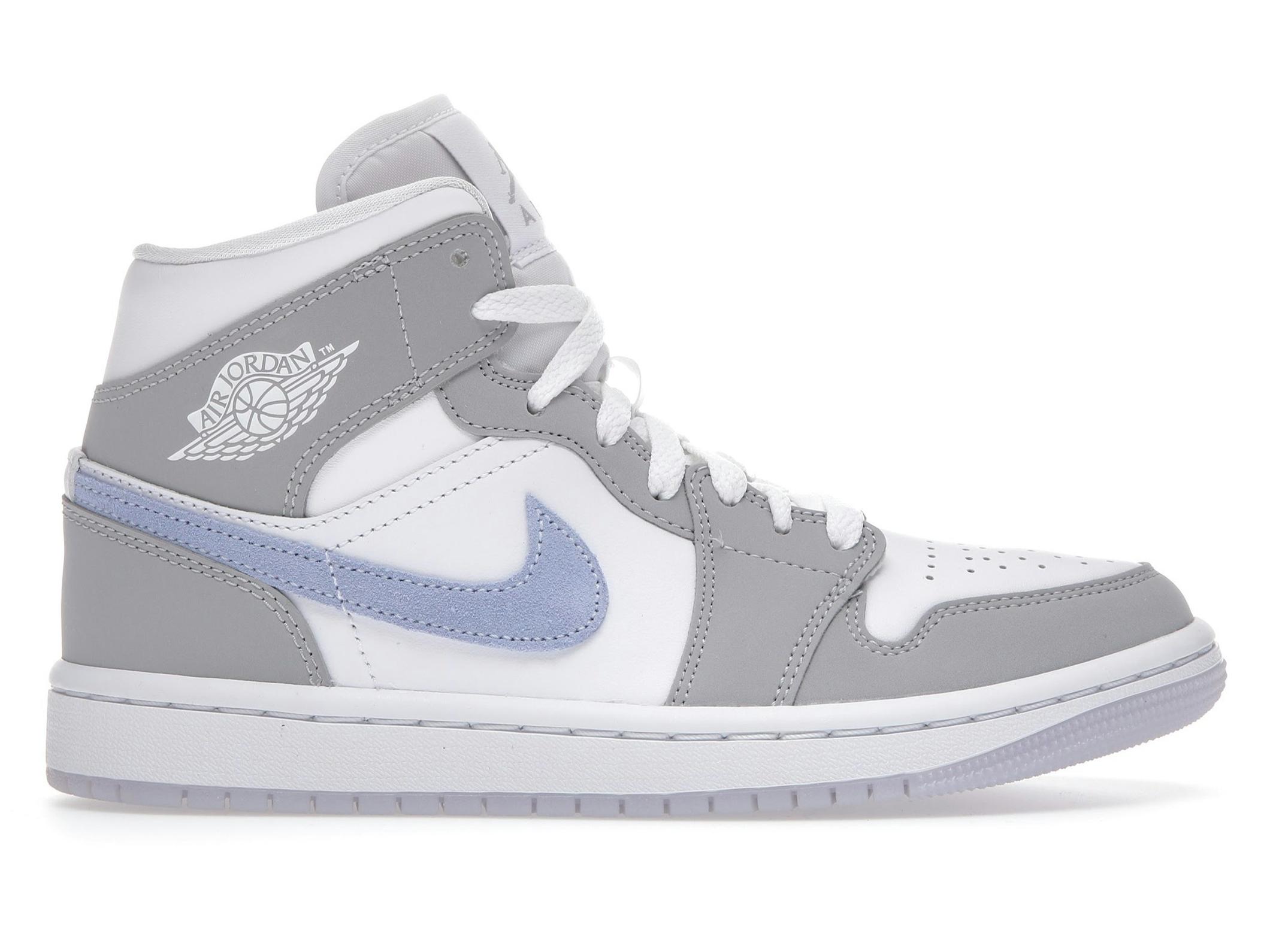 Jordan 1 Mid “Wolf Grey Aluminum” BQ6472-105 | White / Wolf Grey / Aluminum