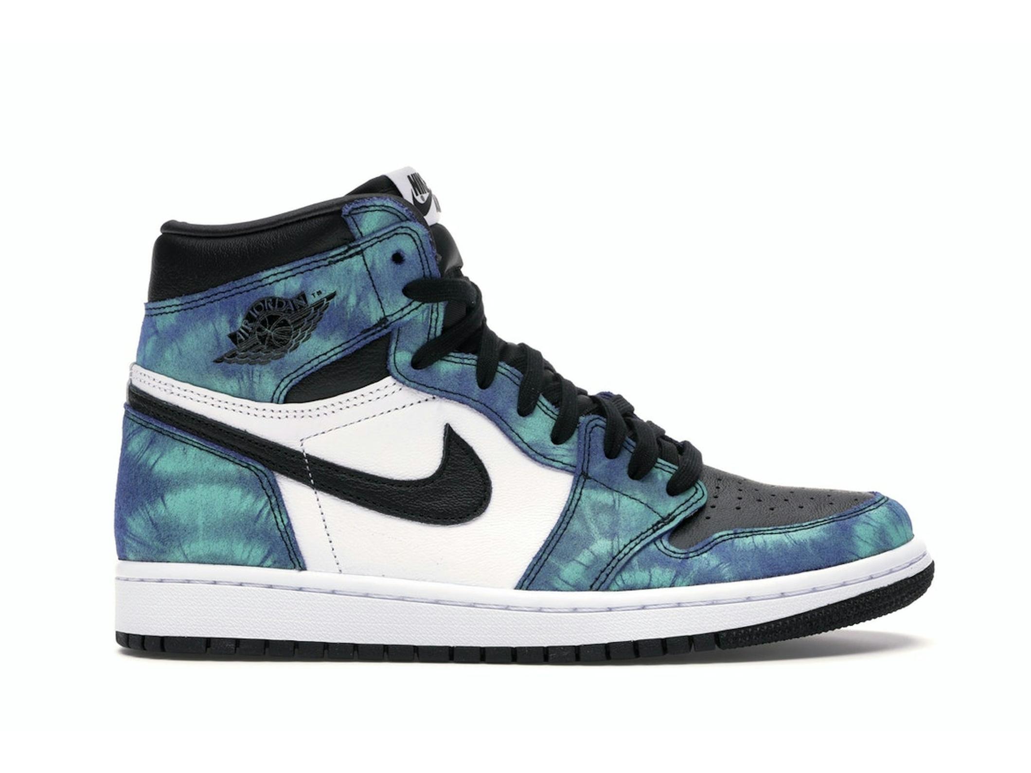 Minomog Jordan 1 Retro High “Tie Dye” CD0461-100 | White/Black/Aurora Green