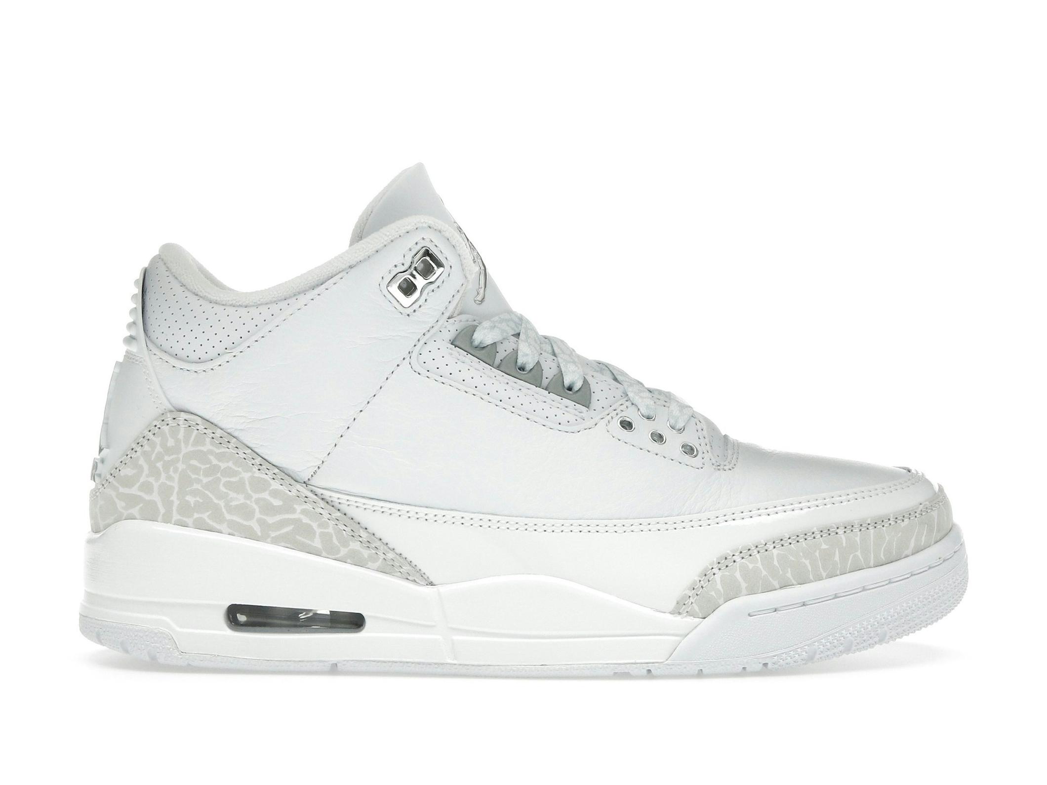 Minomog Jordan 3 Retro “Pure Money” CT8532-111 | White/Metallic Silver