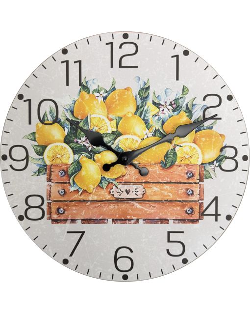 Custom Zesty lemon wall clock silent quartz decor for citrus lovers, kitchen enthusiasts & cheerful hosts - refreshing in kitchens, dining areas sunny spaces