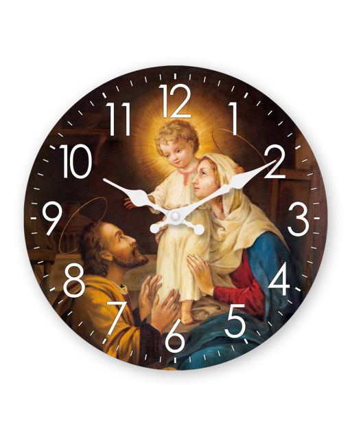 Custom Religious madonna & jesus clock silent quartz decor for devout christians, church leaders spiritual homes - inspiring in living rooms, prayer areas sanctuaries