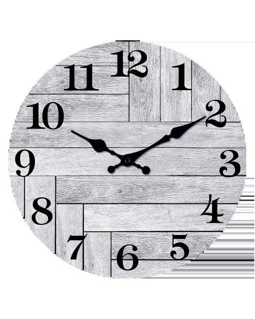 Custom Weathered wooden wall clock silent quartz decor for shabby chic fans, vintage homeowners & country style lovers - nostalgic in bedrooms, porches rustic retreats