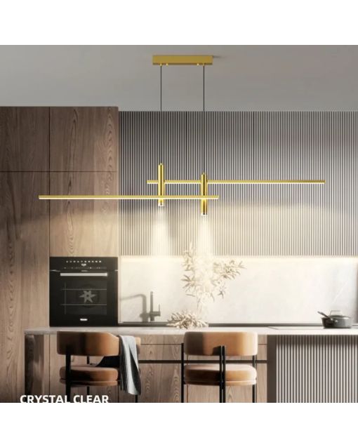 Modern Led Dining Table Chandelier Gold Black Minimalist for Kitchen Dining Room Pendant Lamp Home Decor Lighting Luster Fixture