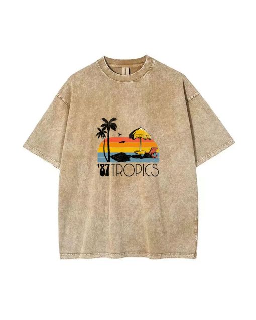 87 Tropics Youth Graphic T-Shirt - Trendy Summer Vibes for Teen Girls and Boys, Perfect for Casual Wear and Beach Days