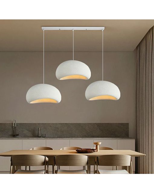 Nordic Wabi Sabi E27 Chandelier Dining Room LED Pendant Lights Lustre Bar Suspend Lamp Home Decor Loft Hanging Lighting Fixtures