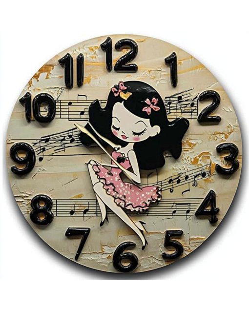 Custom Betty boop, Wooden Wall Clock for Home Decor in Living Room, Kitchen and Kid Decorations Gifts