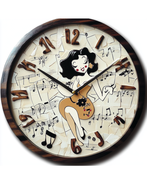 Custom Betty boop, Wooden Wall Clock for Home Decor in Living Room, Kitchen and Kid Decorations Gifts