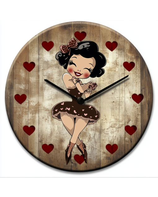 Betty Boop 5 Custom Wall Clock - Stylish Home Decor & Functional Timekeeping for Fans, Interior Designers & Gift Shoppers - Perfect for Any Occasion