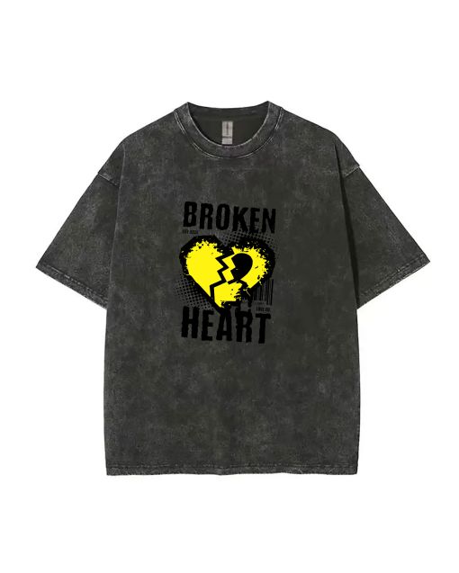 Broken Heart Unisex Teen T-Shirt - Summer Casual Wear for School & Weekends | Birthday & Holiday Gift | Men's Flannel & Oversized Style