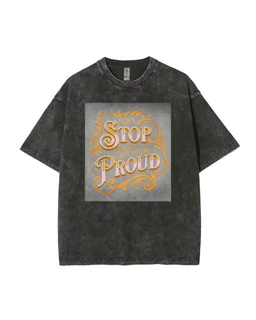 Motivational Ornate Mineral Wash T-Shirt - Perfect for Casual Wear, School, and Gifts - Unisex Teen Beach Shirt with Cool and Classic Vibes