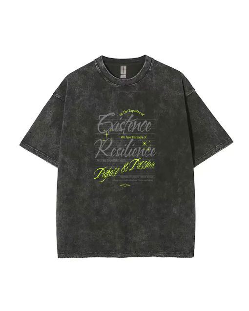 Existence Resilience Purpose & Passion Unisex Teen T-Shirt - Casual Summer Wear for School & Weekends | Flannel & Oversized Style for Any Occasion