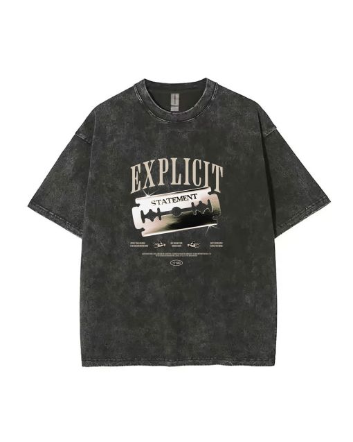 Explicit Unisex Teen T-Shirt - Summer Casual Wear for School & Weekends | Birthday & Holiday Gift | Men's Flannel & Oversized Style