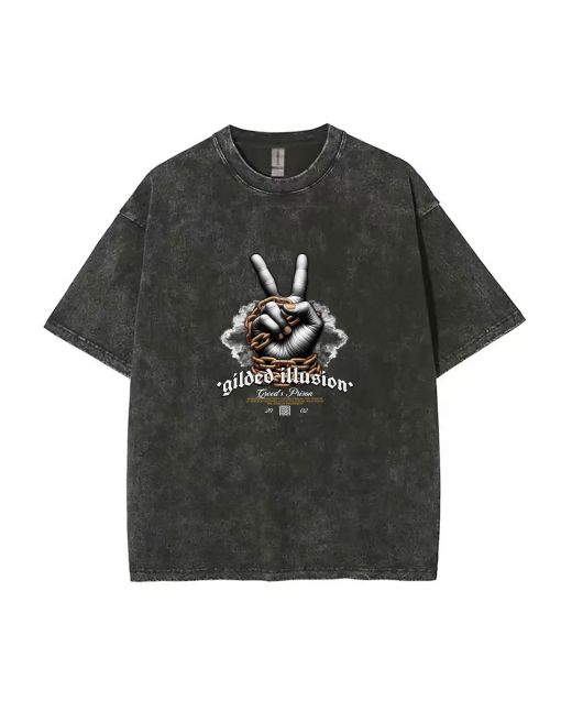 Gilded Illusion Teen T-Shirt - Casual Summer Wear for School & Weekends | Birthday & Holiday Gift | Men's Flannel & Oversized Style