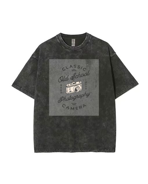 Old School Photography Unisex Teen T-Shirt - Summer Casual Wear for School & Weekends | Birthday & Holiday Gift | Men's Flannel & Oversized Style