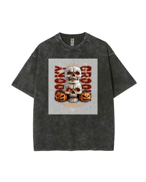 "Spooky Groovy Unisex Teen T-Shirt - Cool Summer School & Weekend Casual Wear | Birthday & Holiday Gift | Men's Flannel & Oversized Style"