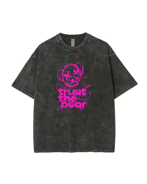 Teddy Bear- Mineral Wash T-Shirt: Unisex Cool Beach & Casual Tee for Teens - Perfect Summer Gift! Classic, Stylish Design Available Now