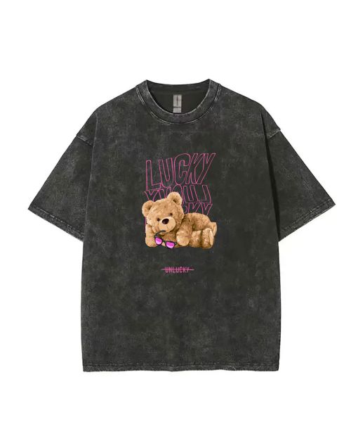 Teddy Bear-57 Mineral Wash T-Shirt - Perfect for Unisex Teens - Ideal Beach & Casual Wear - Cool & Classic T-Shirt for Summer & Holidays!