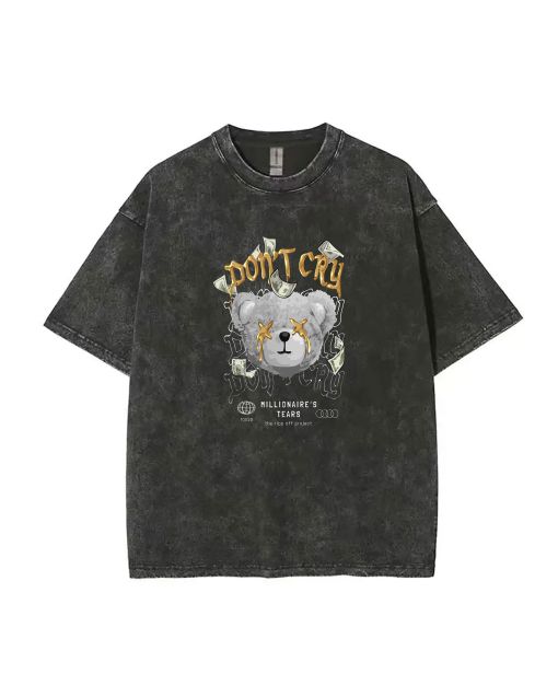 Teddy Bear-87 Mineral Wash T-Shirt - Unisex Beach Shirt for Cool & Classic Style | Perfect Casual Wear & Gift for Teens | Summer & Holiday Essential