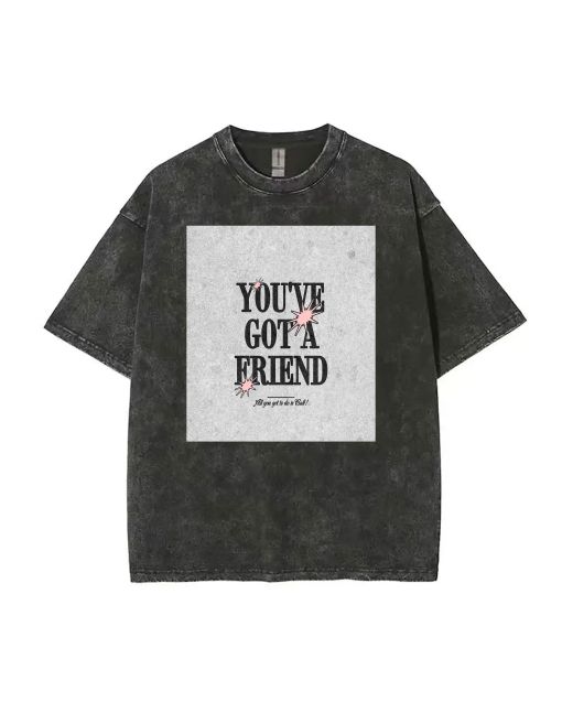 Friend Trend Text Graphic Unisex Teen T-Shirt - Summer Casual Wear | Gift for School & Weekends | Men's Oversized & Flannel Style