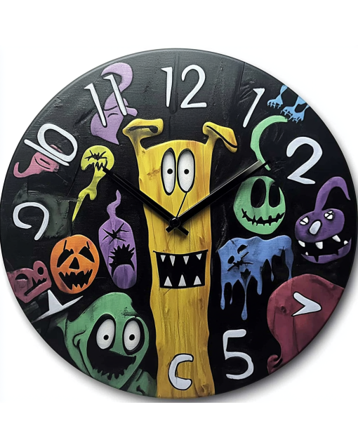 Custom Courage the cowardly dog, Wooden Wall Clock for Home Decor in Living Room, Kitchen and Kid Decorations Gifts