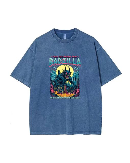 Badzilla Teen T-Shirt - Summer Casual for School & Weekends | Gift for Birthdays & Holidays | Men's Flannel & Oversized Style - Unisex