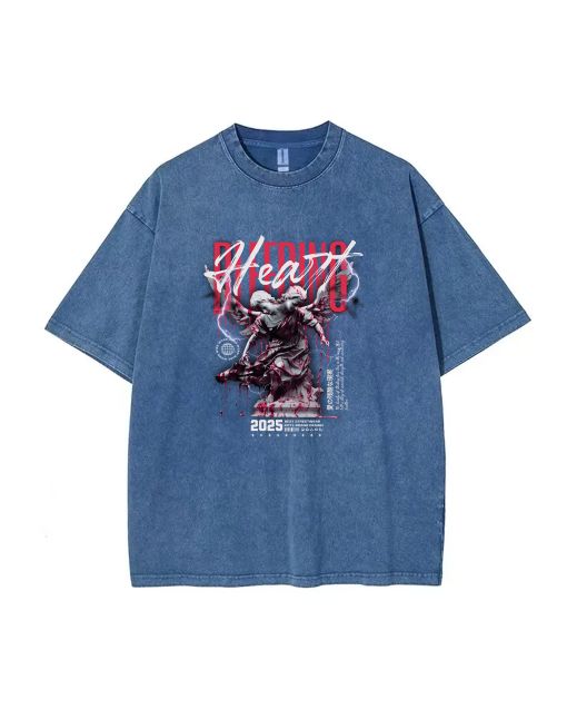 Bleeding Heart Unisex Teen T-Shirt - Casual Summer Wear for School & Weekends | Perfect Birthday & Holiday Gift for Men | Flannel & Oversized Style