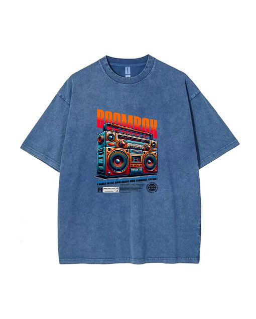 Boombox Blast from the Past Unisex Teen T-Shirt - Summer Casual for School & Weekends | B-Day & Holiday Gift | Men's Flannel & Oversized Style