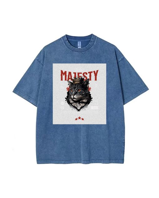 Feline Majesty Streetwear Unisex Teen T-Shirt - Summer Casual Wear for School & Weekends - Birthday & Holiday Gift - Men's Flannel & Oversized Style