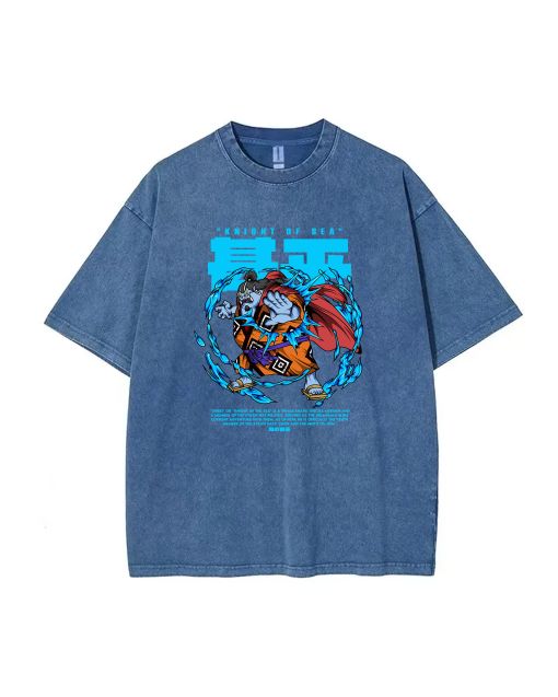 Jinbei Mineral Wash T-Shirt: Cool and Classic Beach Shirt for Unisex Teens - Perfect for Casual Wear, School, and Summer Holidays