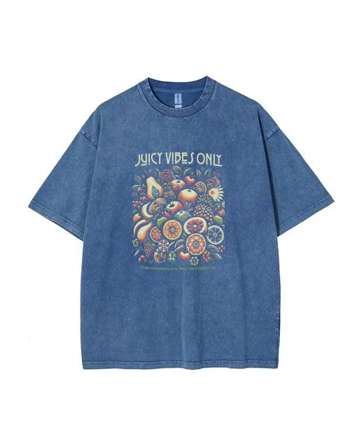 Juicy Vibes Only Unisex Teen T-Shirt - Summer School & Weekend Casual Wear | Birthday & Holiday Gift | Men's Flannel & Oversized Style