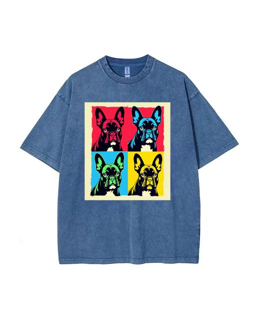 Pop Dog Unisex Teen T-Shirt - Summer Casual Wear for School & Weekends | Birthday & Holiday Gift | Men's Oversized & Flannel Style