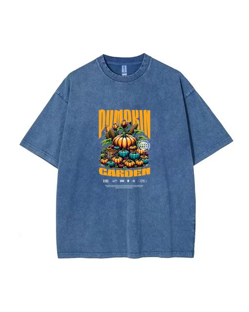 Pumpkin Garden Unisex Teen T-Shirt - Summer Casual Wear for School & Weekends | Birthday & Holiday Gift | Men's Flannel & Oversized Style