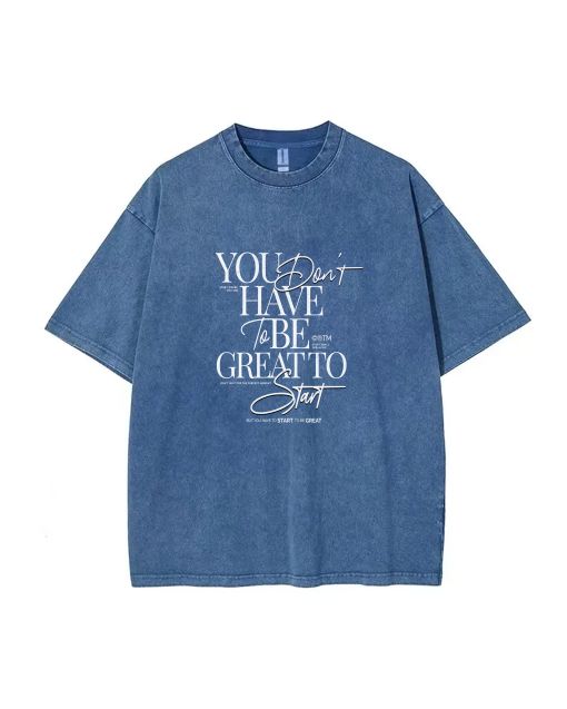 "Start to be Great Streetwear Unisex Teen T-Shirt - Summer Casual School & Weekend Wear | Birthday & Holiday Gift | Men's Flannel & Oversized Style"