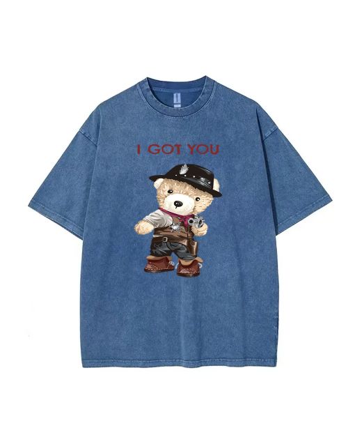 Teddy Igot You Mineral Wash T-Shirt: Cool Beach Shirt for Unisex Teens - Perfect for Casual Wear, School & Summer Holidays - Classic Design!