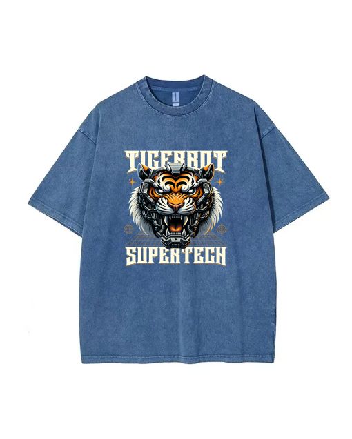 TigerBot Unisex Teen T-Shirt - Summer Casual Wear for School & Weekends | Birthday & Holiday Gift | Men's Flannel & Oversized Style