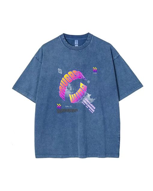 Universe Wide Mineral Wash T-Shirt: Cool Beach Tee for Unisex Teens - Perfect for Casual Wear, School, Summer, Holidays - Classic Look!