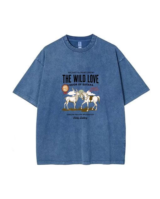 Wild Love Liquor Nature Unisex Teen T-Shirt - Summer Casualwear for School & Weekends | Birthday & Holiday Gift | Men's Flannel & Oversized Style