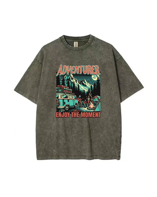 Adventurer Unisex Teen T-Shirt - Summer Casual Wear for School & Weekends | Men's Flannel & Oversized Style | Birthday & Holiday Gift