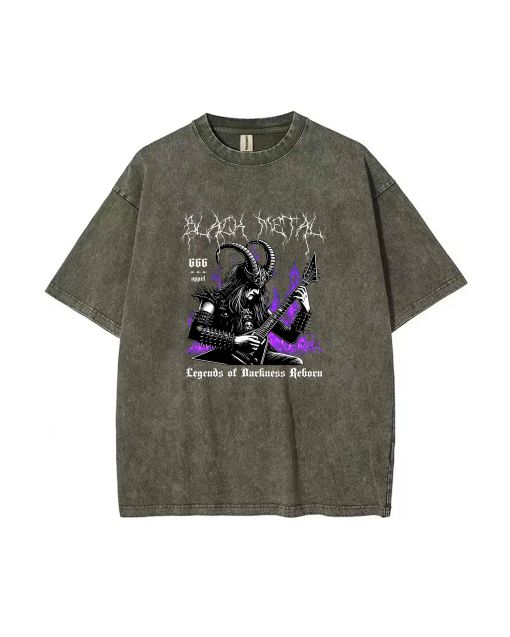 Black metal guitarist Unisex Teen T-Shirt - School & Weekend Casual Wear | Birthday & Holiday Gift | Men's Flannel & Oversized Style